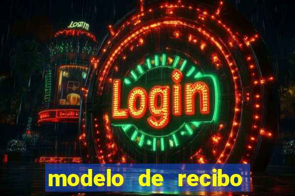 modelo de recibo de pagamento word
